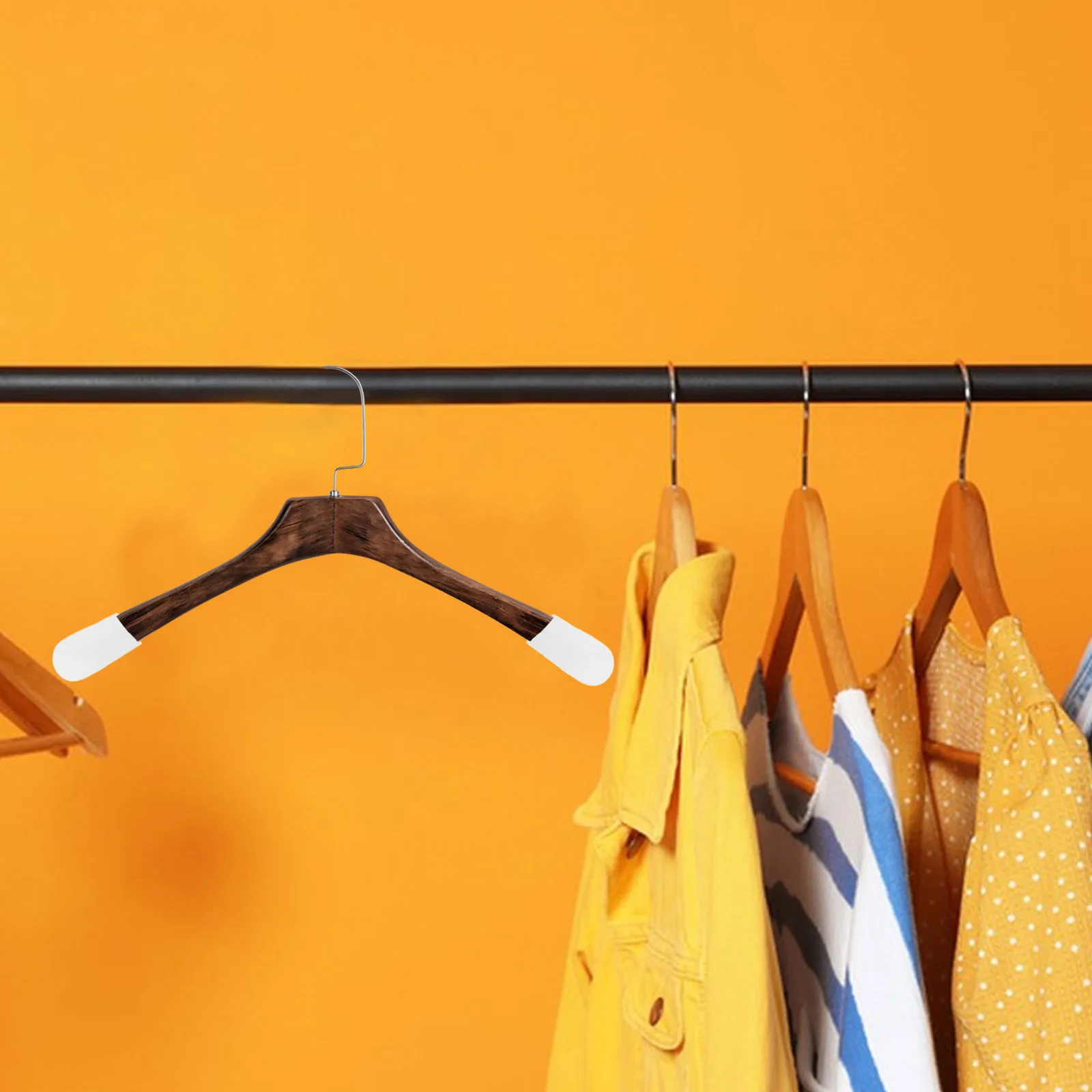 

10pcs Silicone Hanger End Caps Clear 3-3.6Cm Non-Slip Anti-Scratch Protective Sleeve For Clothes Racks Heavy Duty Hanger Tips