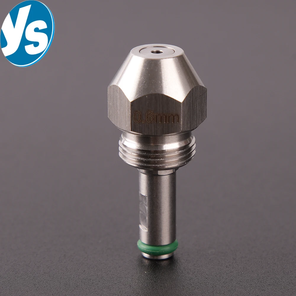 Stainless Steel Siphon Full Cone Oil Nozzle with Green Rubber for Waste Oil Burner Diesel Heavy Oil Burner Air Atomization
