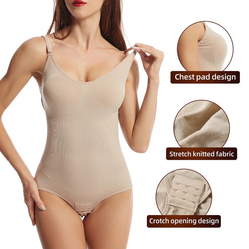 

Qtree Plus Size Bodysuit Shapewear Women's Tummy Control Sculpting Bodysuit Body Shaping One-piece Underwear Slimming Shapewear