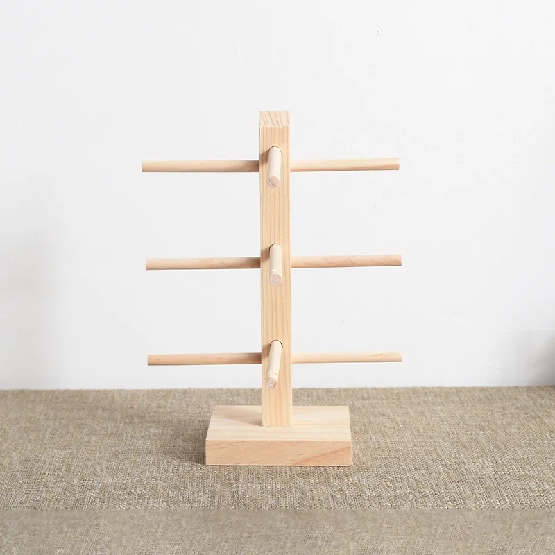 Creative Multilayer Wooden Sunglass Display Stand Holder Eyeglasses Storage Rack Window Counter Showcase Glasses Shelf Organizer