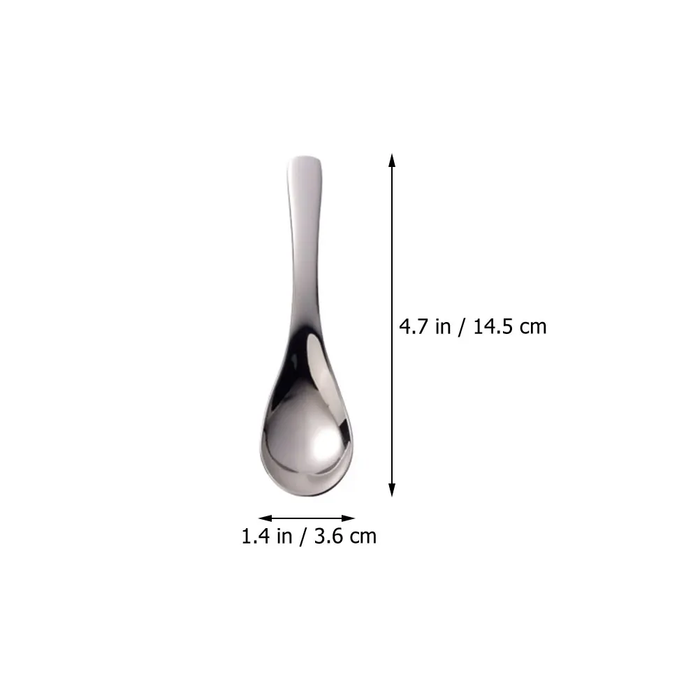 

2 Pcs Stainless Steel Children's Toddler Cutlery Baby Learning Tableware Kids Rice Spoon Ergonomic Handle Soup Spoon Utensils