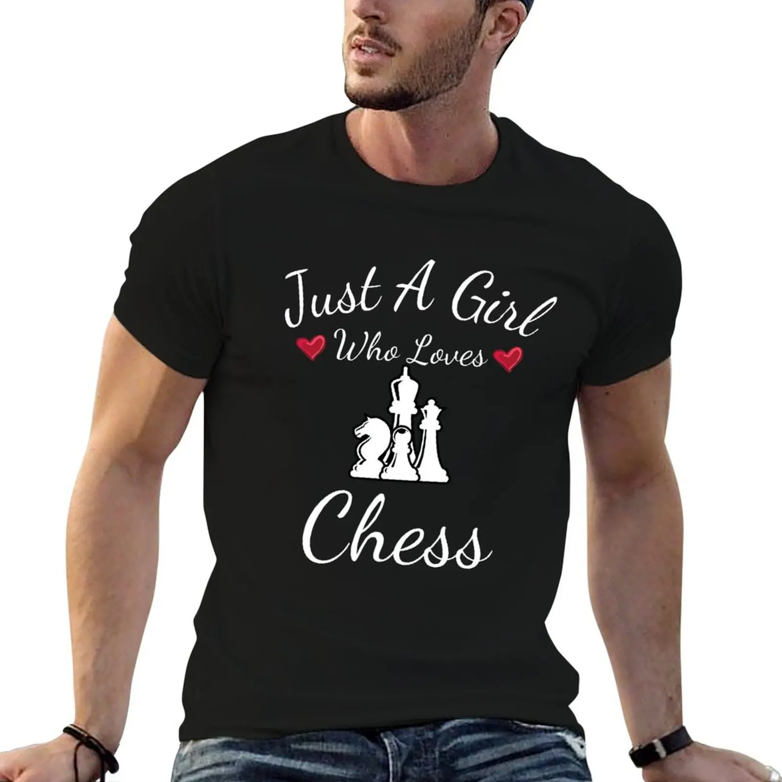 Just a girl who loves Chess T-Shirt Aesthetic clothing luxury designer mens t shirts pack