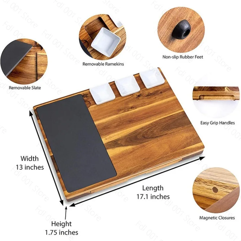 Cheese  set Chopping board Cutting board Acacia large sticky board Solid wood mildew-proof fruit cutting