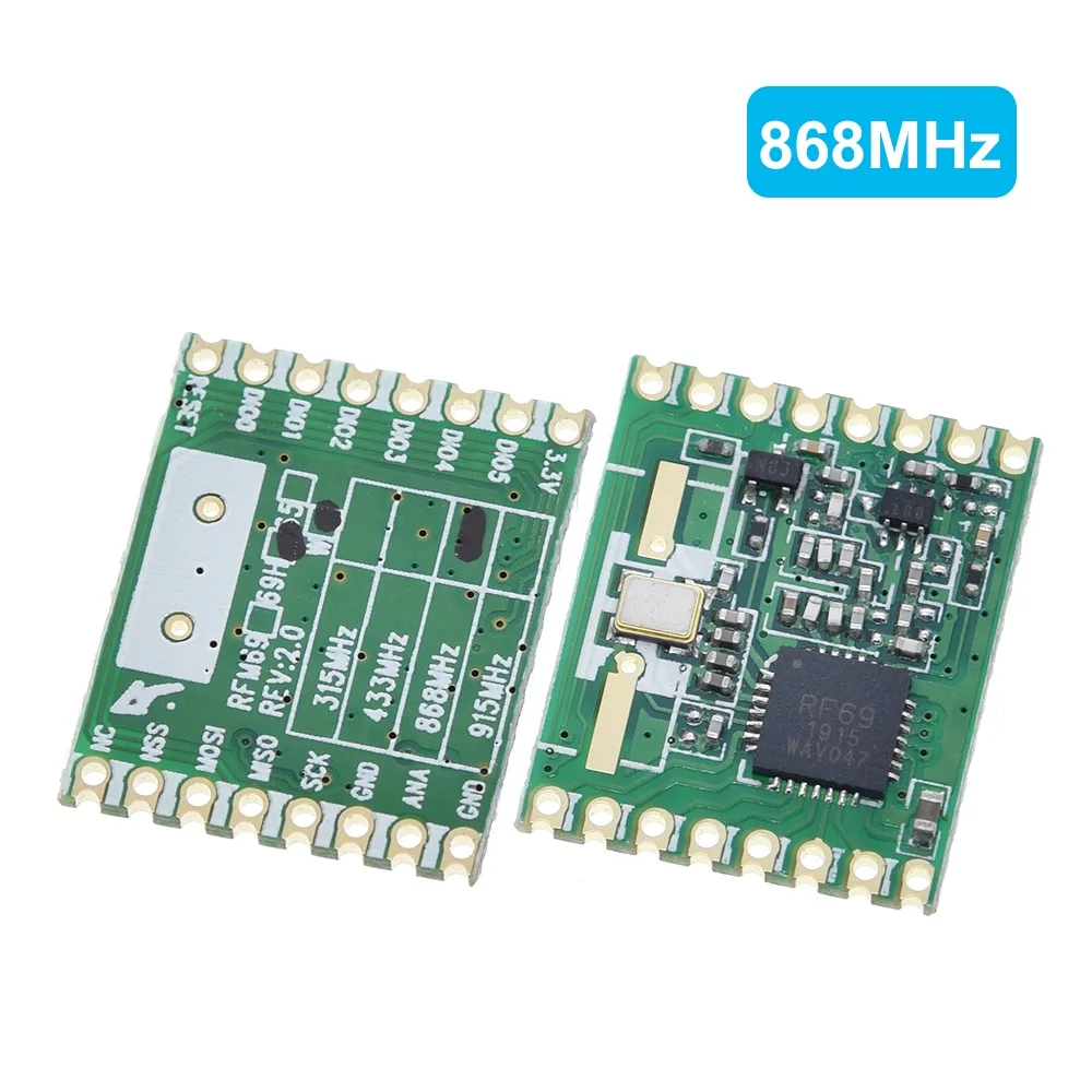 TZT RFM69HW 868Mhz/433Mhz/915Mhz + 20dBm HopeRF Wireless Transceiver 868S2 Module For Remote/HM