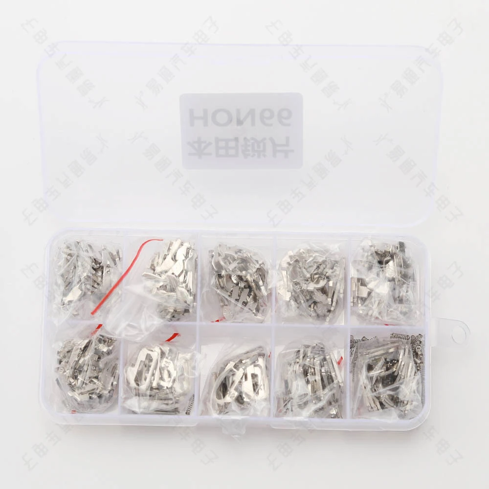 JMCKJ For Honda Auto Lock Repair Accesories locksmith Tool 380pcs 10 type Car Lock Reed HON66 Brass Iron Material Lock Plate