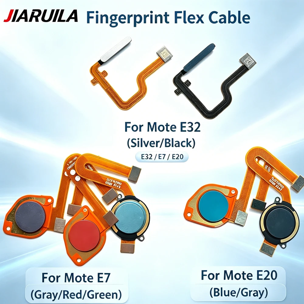 Fingerprint For Moto E7 Power Plus E7 E6S E20 E40 E6 Plus Fingerprint Sensor Home Return Key Menu Power Button Flex Ribbon Cable
