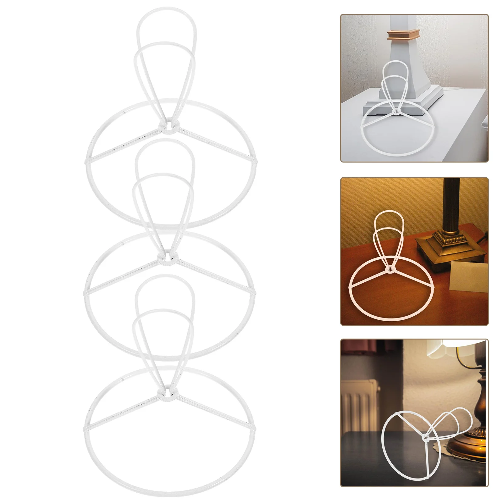 3 قطعة حامل لمبة الضوء المستديرة كليب على عاكس الضوء الإطار محول الحديد غطاء مصباح حامل لمبة طاولة مكتب DIY بها بنفسك الإضاءة استخدام #2