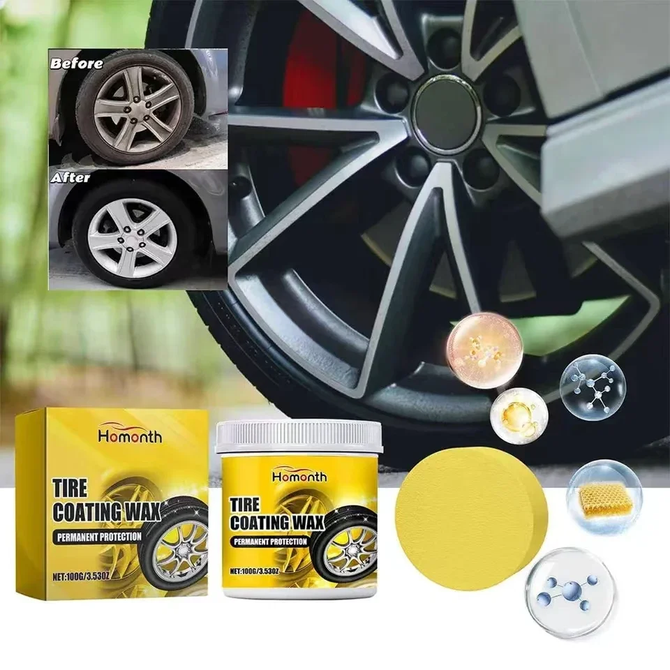 

Auto Wheel Cleaner Paste Tire Protection Coating Solution Agent Tire Refurbishment Wax for Car Motorcycle