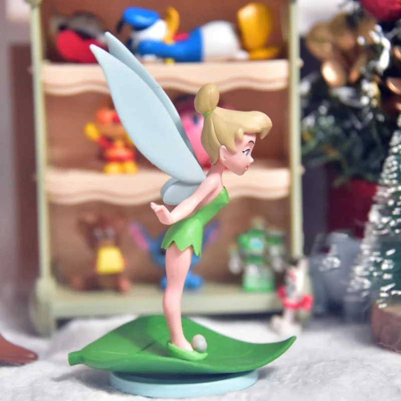 Kawaii Disney Peter Pan Tinker Bell Action Figures Toys Anime Disney Flower Fairy Figures Dolls Birthday Gift For Children