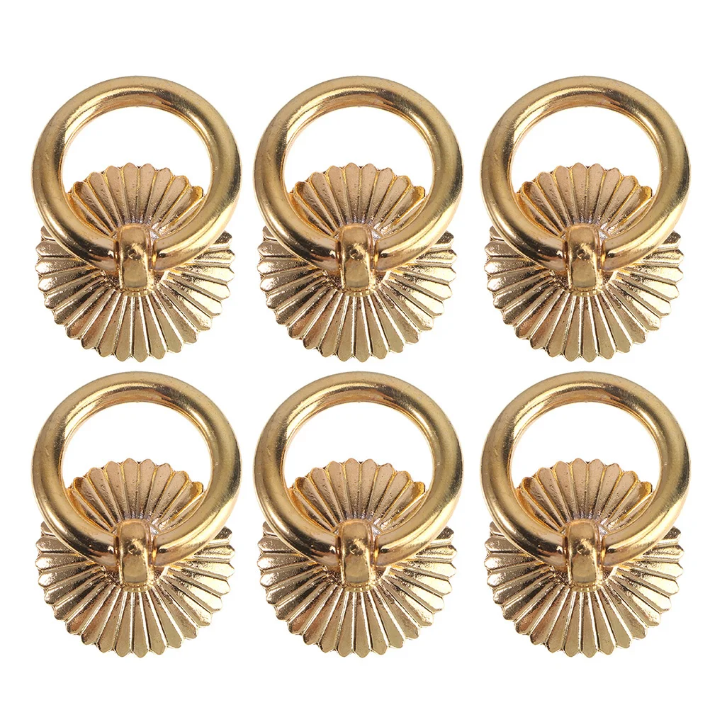 6 stuks gouden lade trekt Europese stijl minimalistische ringgrepen voor keukenkasten kledingkast lade meubels gouden kast trekt