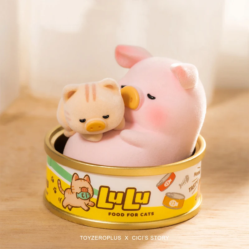 

Canned Pig LuLu Cat Fat Home Run Everything Smooth Elevator Plush Doll Kawaii Action Figure Toys Collectible Model Mystery Box