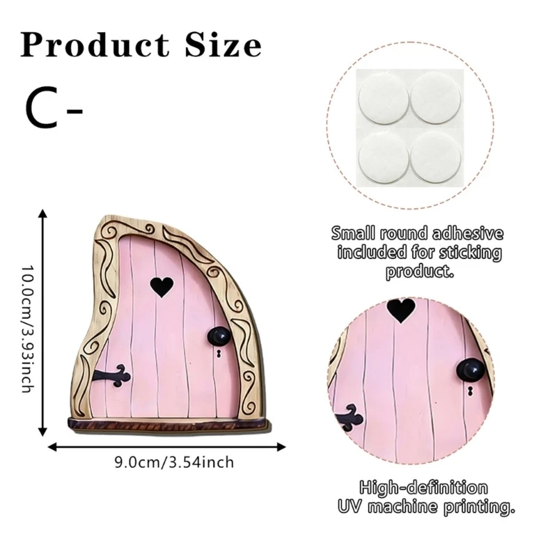 Shelf Display Miniature Door Plaque with Adhesive Mount for Indoors A2BB