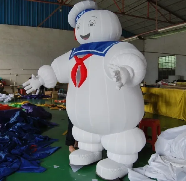 30ft or16ft Inflatable for Ghostbusters Stay Puft Marshmallow Man with Blower for Advertising