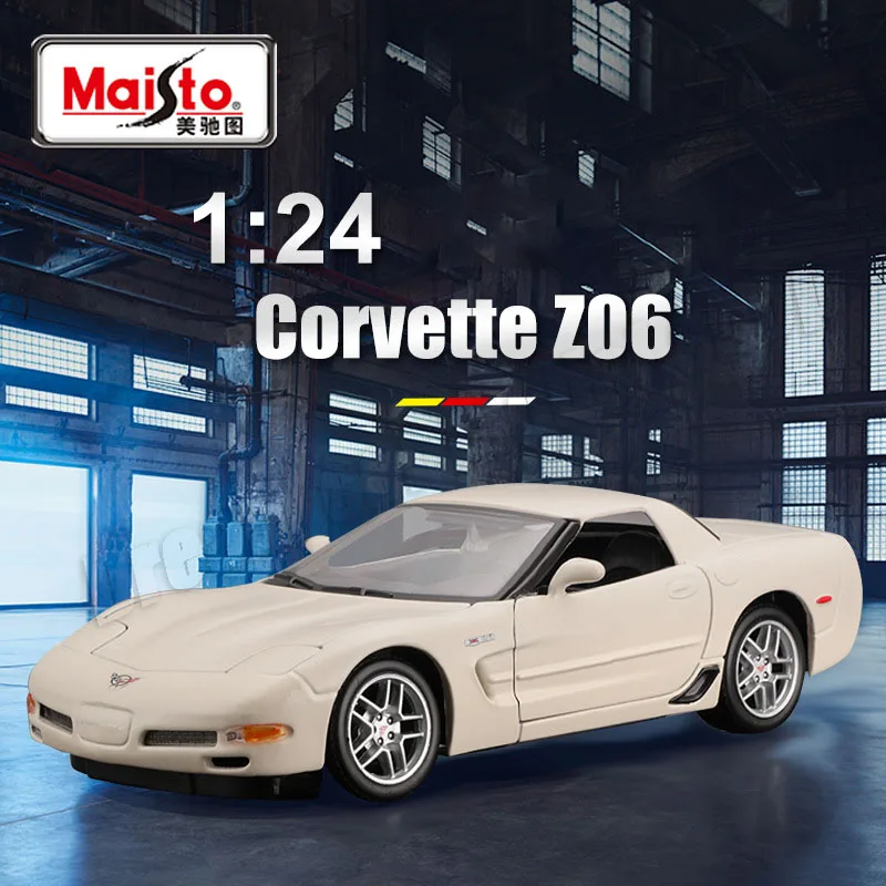 Bburago 1:24 Chevrolet Corvette Z06 odlewany model samochodu ze stopu kolekcjonerskie miniaturowe modele samochodów zabawki prezent na boże narodzenie