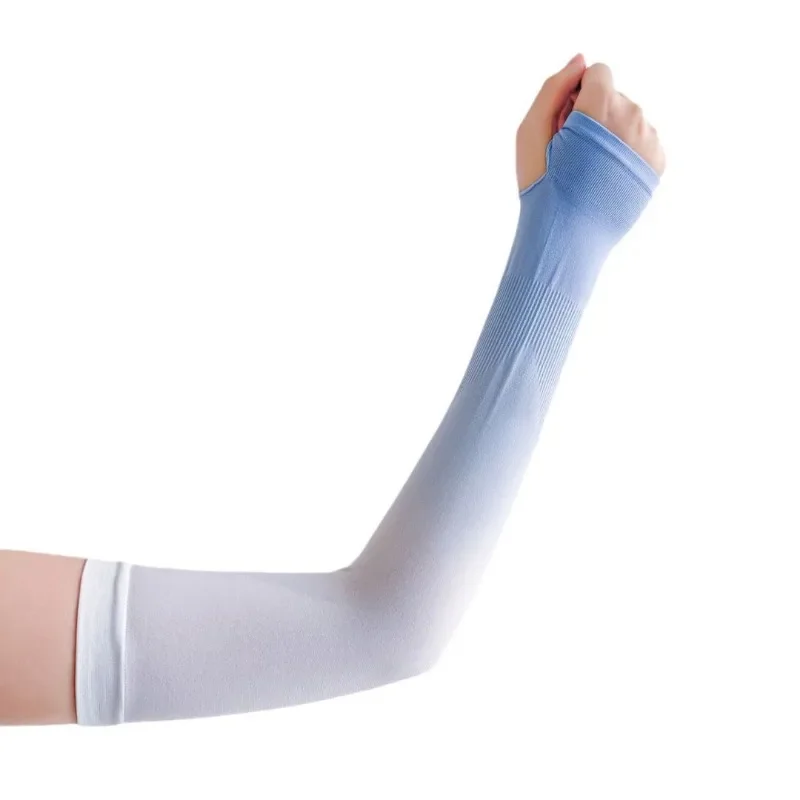 التدرج اللون أكمام أذرع تبريد الجليد النسيج المضادة للأشعة فوق البنفسجية واقية من الشمس تشغيل الدراجات كم الرياضة في الهواء الطلق ركوب الدراجات مدفئات للذراع للرجال والنساء