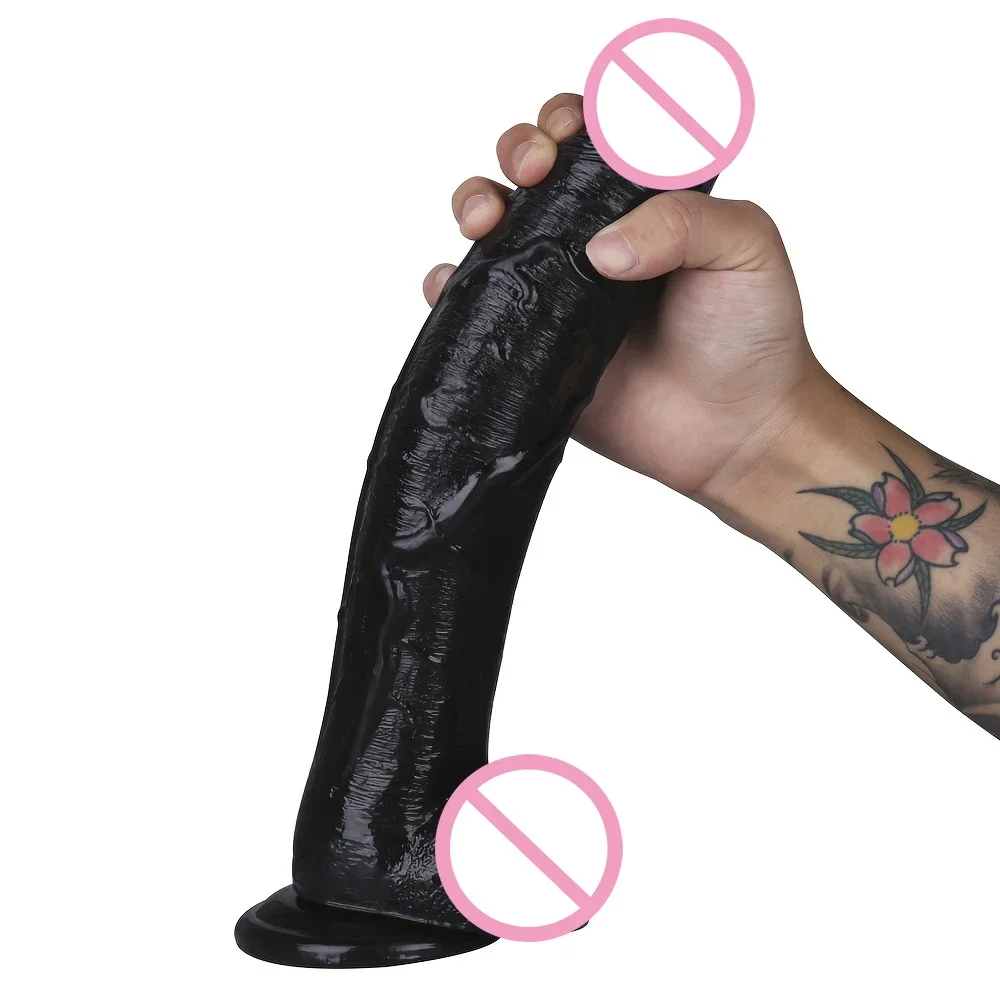 Super Large Realistic Dildo 12 inch Penis Sex Toys For Men Women With Thick Glans Real Dong Powerful Suction Cup Stiff Cock Gay