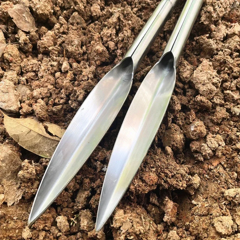 1Pcs Stainless Steel Willow Leaf Shovel Professional Small Thickened Sharpe Digging Spade For Soil Loose Home Gardening Tools