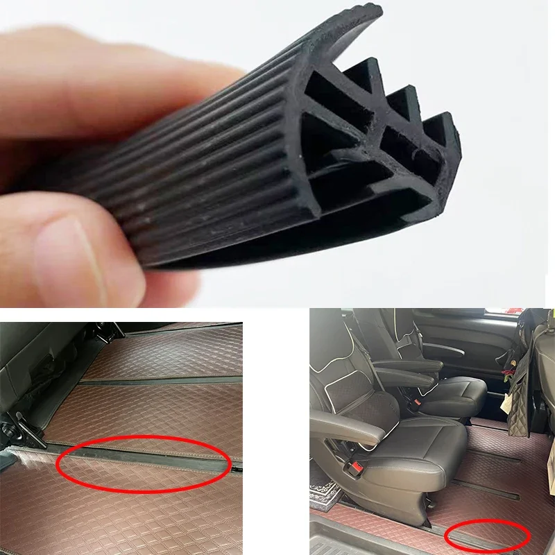 Rubber Seals Dust Seal Kit for Mercedes-Benz V260 Car Floor Seat Track Sealing Strip Business Car Seat Modification Track Seal