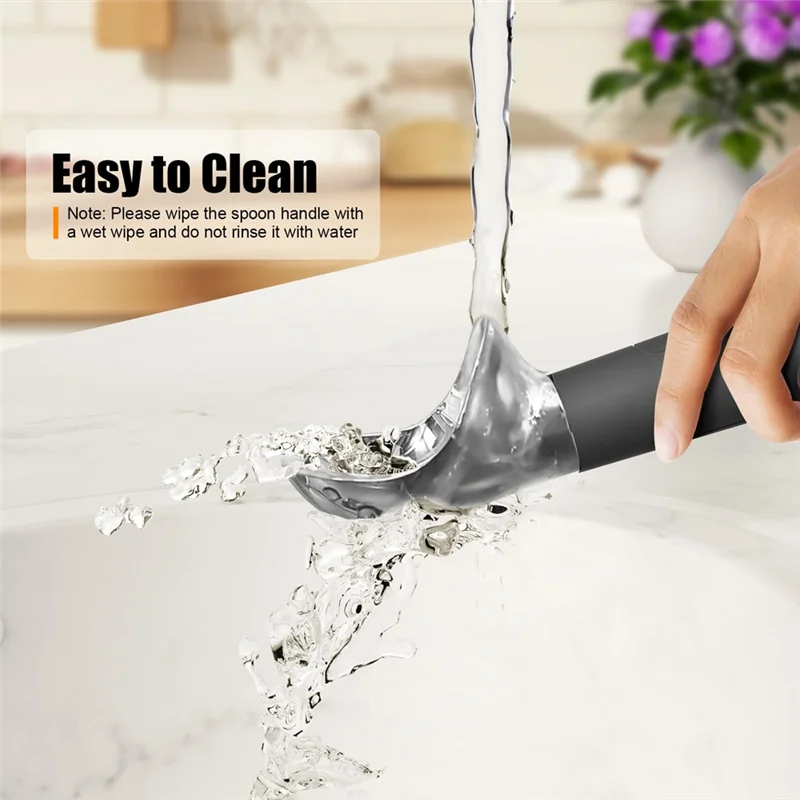 A01M-مغرفة الآيس كريم الكهربائية، مغرفة الآيس كريم الساخنة، الفولاذ المقاوم للصدأ، الأسود