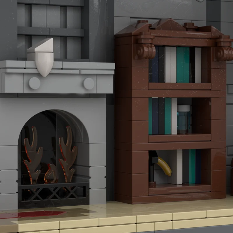 Moc قوالب بناء الألعاب الشهيرة نموذج القوطية كلية التكنولوجيا وحدات كتلة هدايا العيد لعب للأطفال لتقوم بها بنفسك مجموعات الجمعية #2