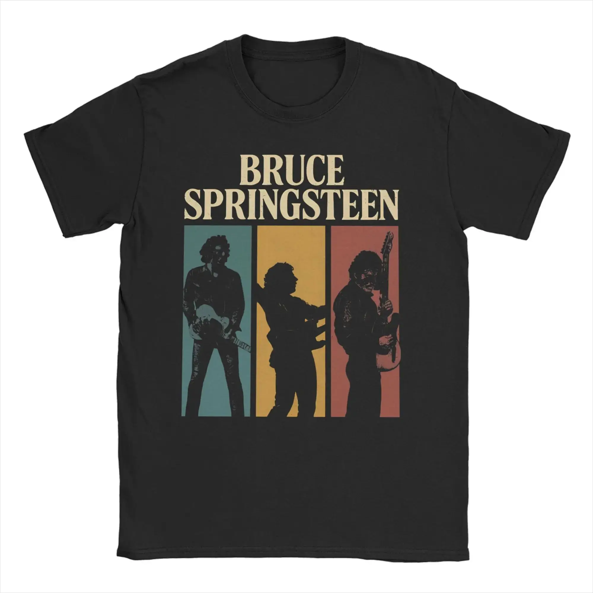 

Men Bruce Springsteens T Shirts 100% Cotton Clothing Vintage Short Sleeve Round Neck Tees 4XL 5XL 6XL T-Shirts