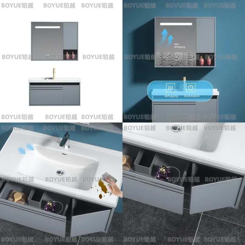 for Light Luxury Bathroom Washbasin Integrated Hand Basin Smart Bathroom Sink
