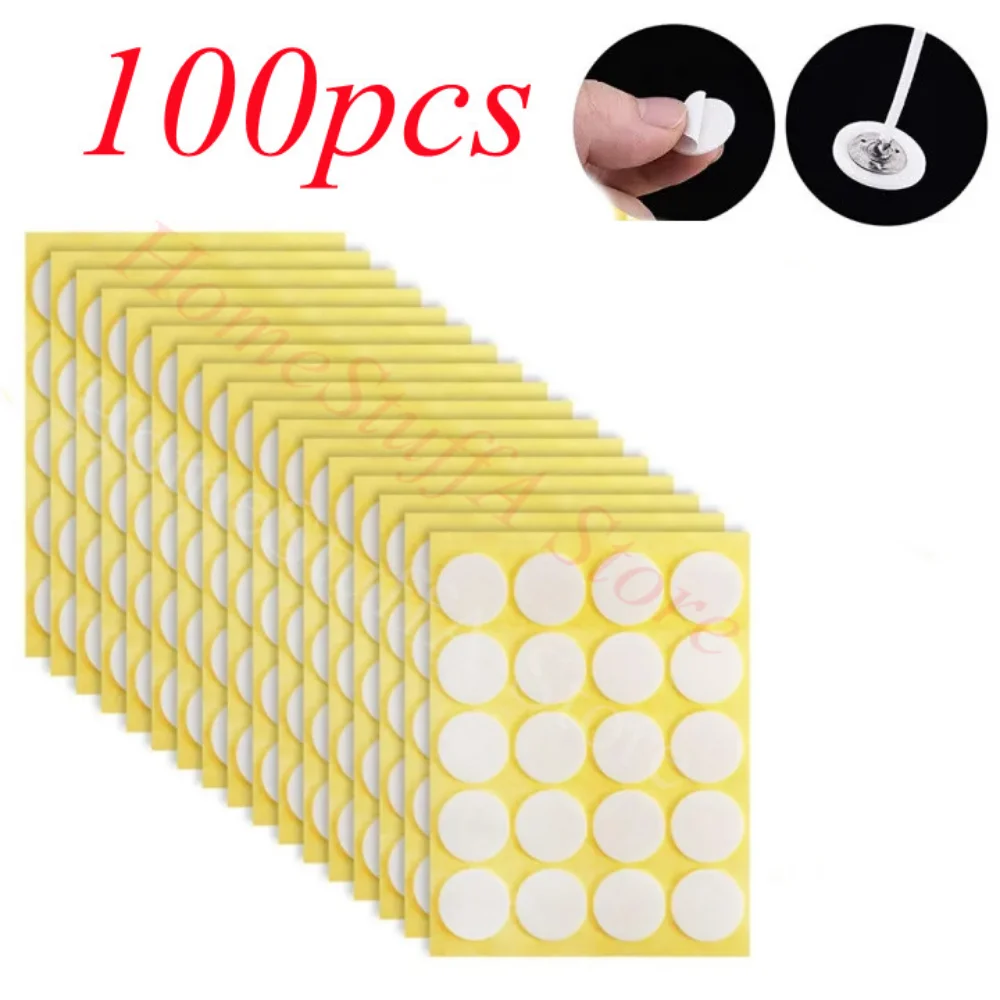 100pc Adhesive Candle Wick Stickers 20mm Foam Heat-Resistant Double-Sided Wax Fixed Base Holder Stand Candle Making Supplies