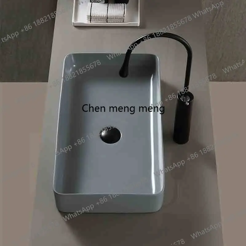 Nordic Art Basin Cement Ash Countertop Sink Upper Basin Bathroom Basin Washbasin Industrial Style Retro Toilet Art Ceramic Sink