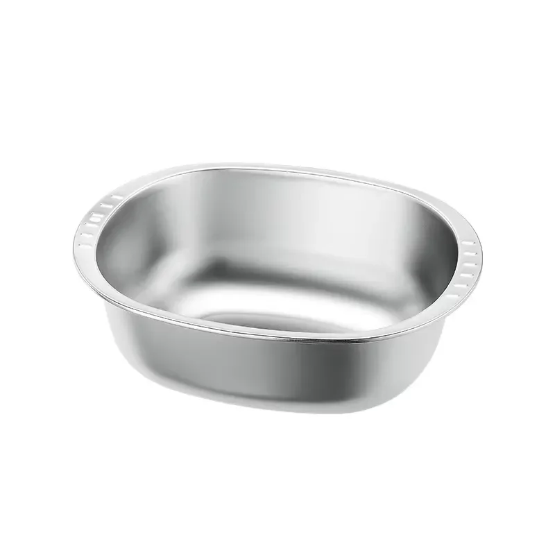 Modern Sustainable Stackable Stainless Steel Food Colander Rectangular Drain Basket with Cover for Kitchen Freshness Storage