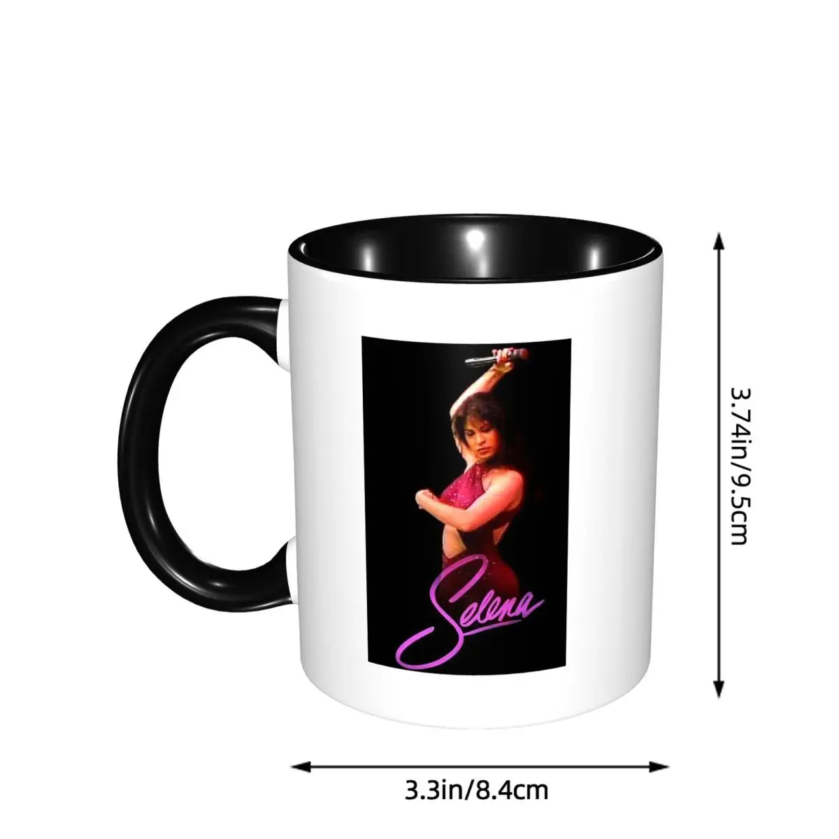 Popular Selena Quintanilla Singer Mug Funny Ceramic Coffee Cups Tea Mugs Milk Cup Drinkware Gifts for Woman Man