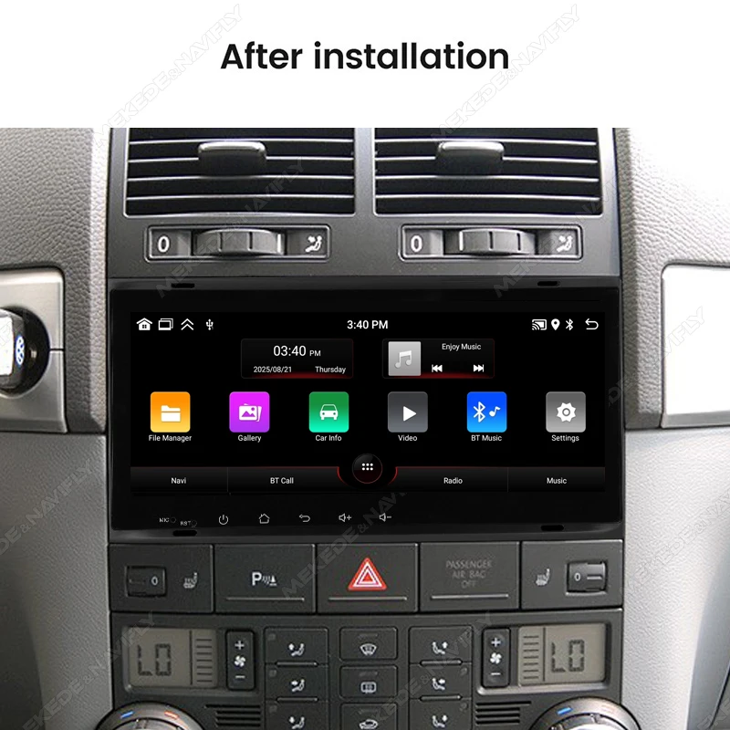 Navifly Android 15 Car Radio Multimedia Player For Volkswagen VW Touareg Transporter T5 2004-2011 Carplay Autoradio GPS Navi RDS