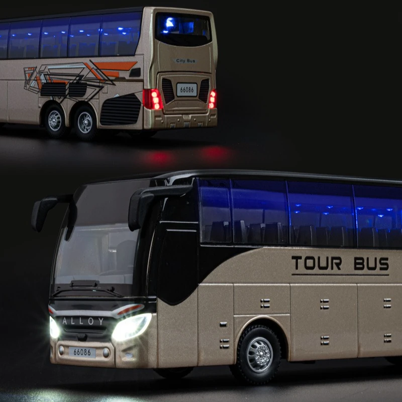 

1:30 бизнес-декер на дальние расстояния, туристический автобус, литой под давлением автомобиль, модель из металлического сплава, украшение автомобиля, коллекция подарков