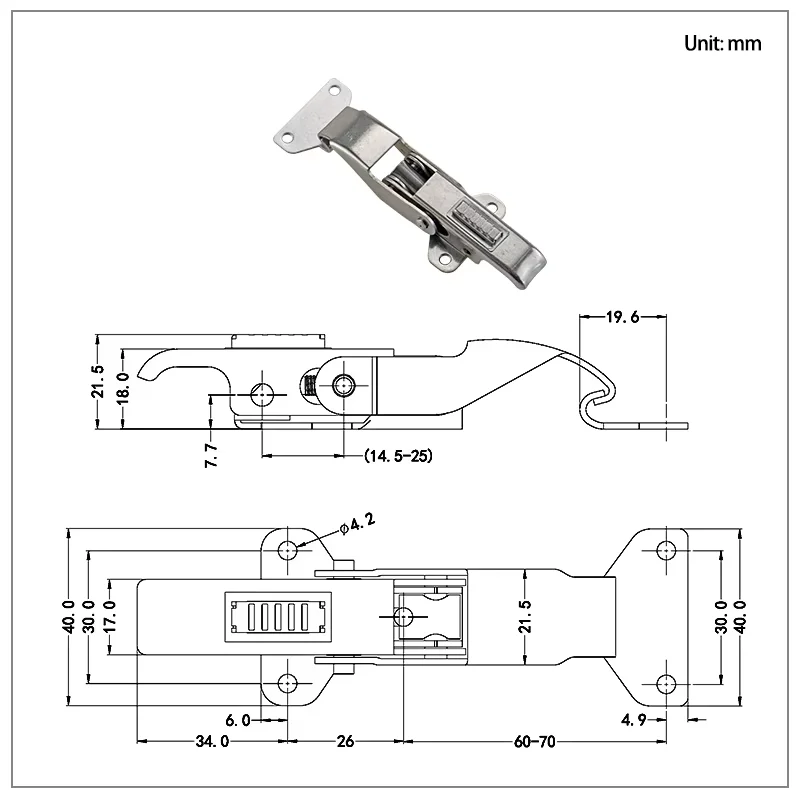 Boucle Anti-desserrage en acier inoxydable, équipement d'automatisation industrielle, compartiment réfrigéré, boucle de conteneur