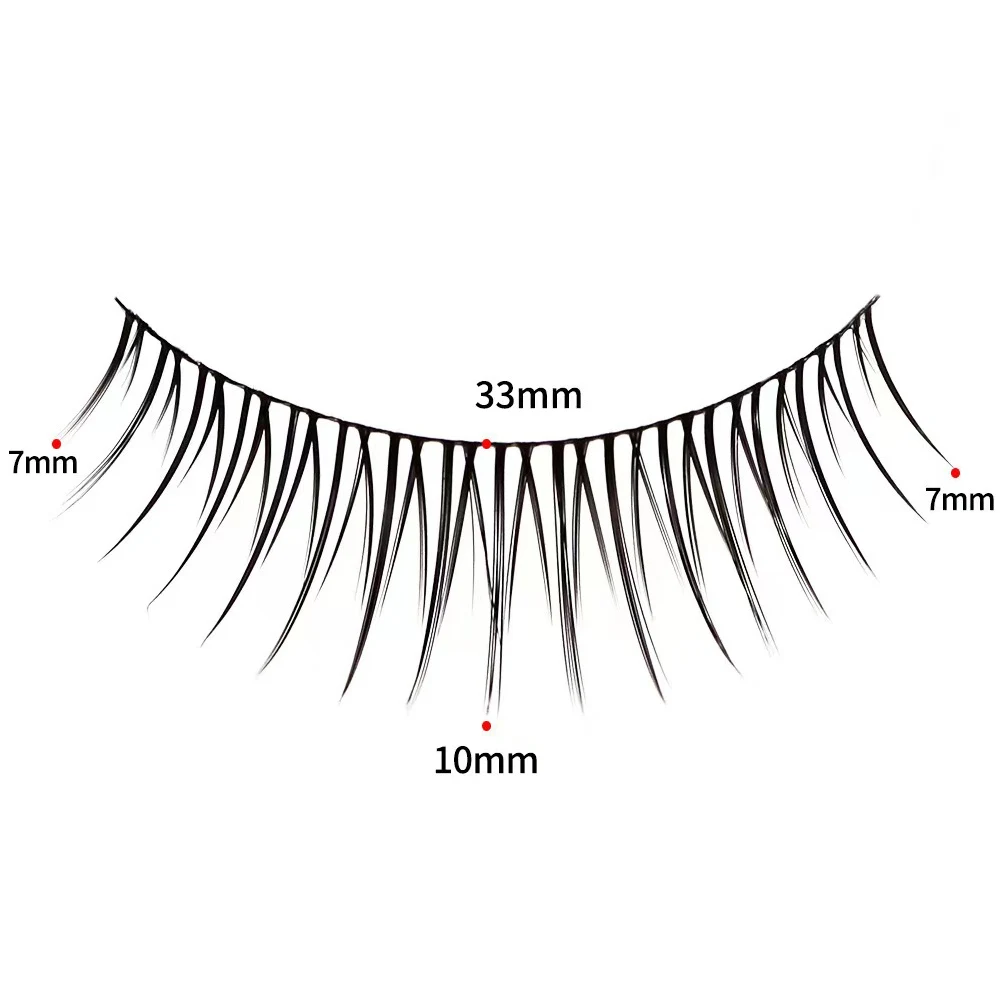 5 Pairs V-shaped False Eyelashes Ultrafine Black Stem Korean Style Artificial Eyelashes Daily Eye Makeup Eyelashes Supplies