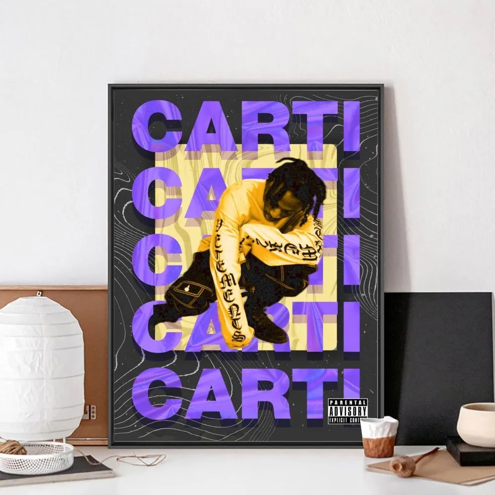 New Playboi Carti Music Star Portrait Poster Poster Kraft Club Bar Paper Vintage Poster Wall Art Painting Bedroom Study Stickers