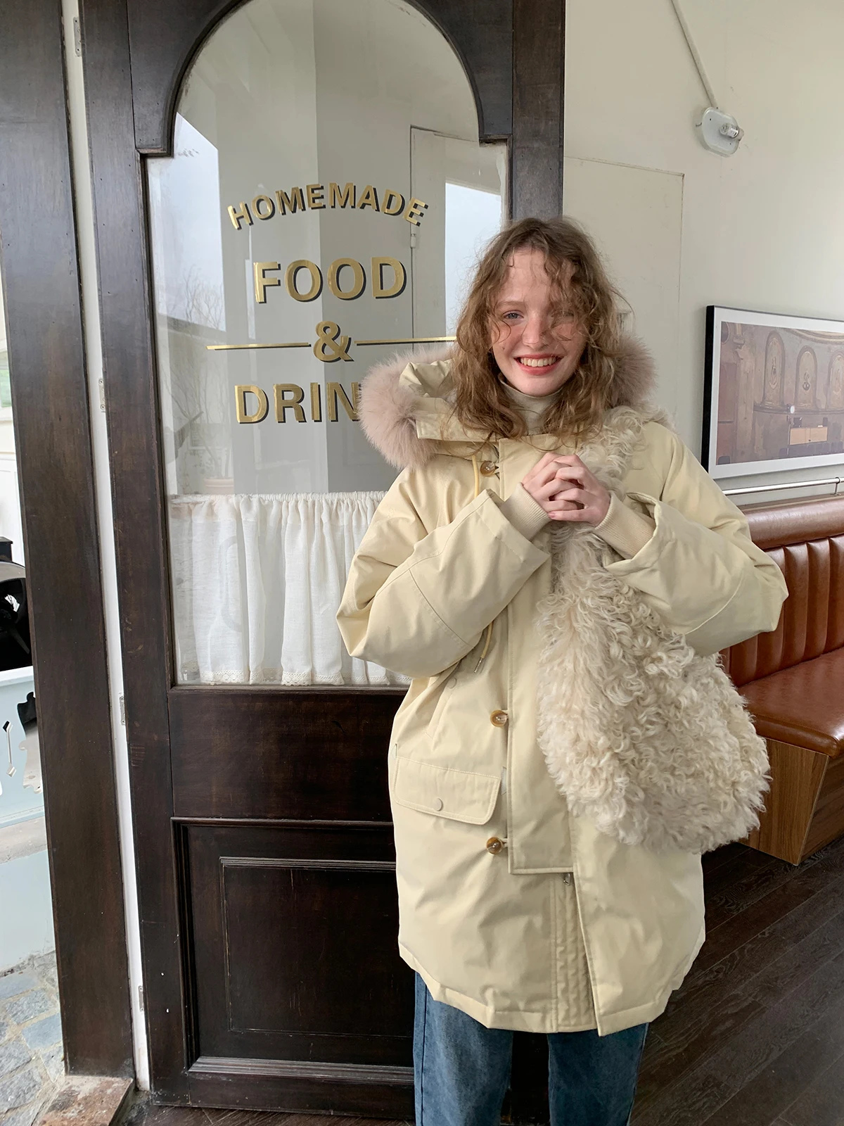 

Kernel Cosmos, немецкая зимняя тяжелая парка с воротником из натурального меха и капюшоном, женская мода Jaet с высоким пухом