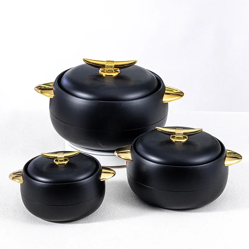 

Термос-контейнер из нержавеющей стали для ресторанов и домашних вечеринок, 1л/2л/3.5л, для сохранения тепла и подогрева еды на Хэллоуин