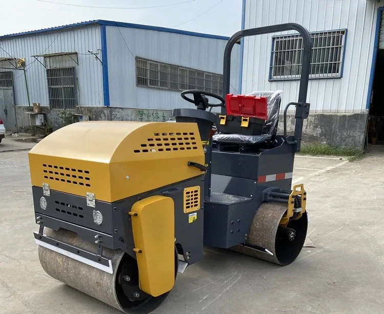 

Ride-mounted vibratory roller One ton two ton roller Double steel wheel roller