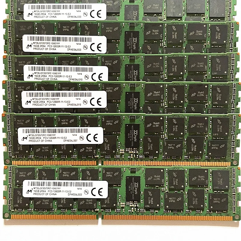 

Micron DDR3 Server Rams 16GB 2Rx4 PC3-12800R 1600MHZ DDR3 R-UDIMM Desktop 240PIN Server memory DDR3 REG ECC RAMS 1pcs