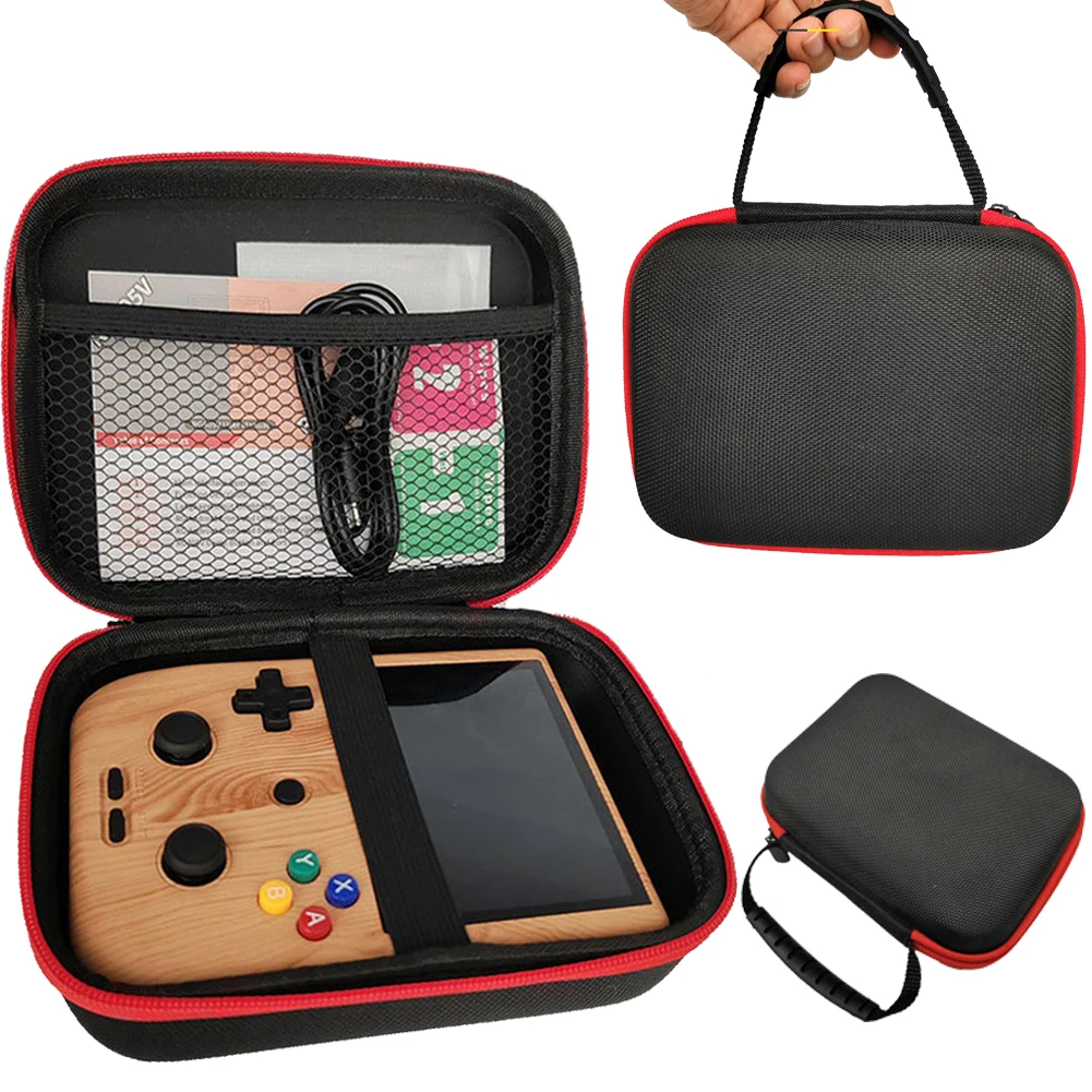 

Carrying Case for Anbernic RG405V Hard EVA Game Console Case Bag Portable Retro Video Game Console Bag With Handle Mesh Pocket