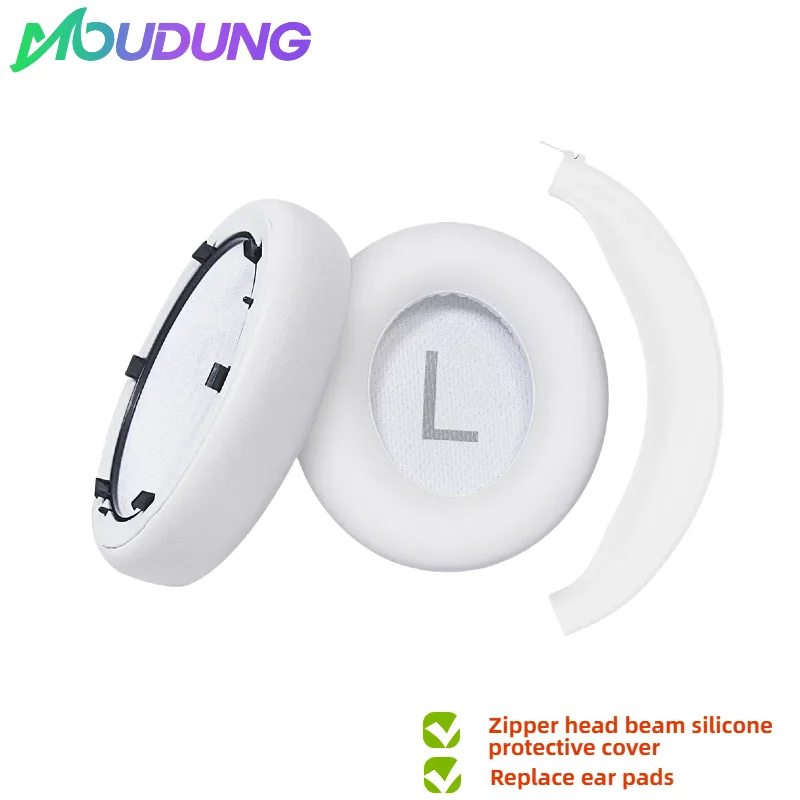 Replacement Ear Pads/Silicone zipper head beam protective cover For Anker Space Q45 Headphone Sleeve Replace accessories - view 6
