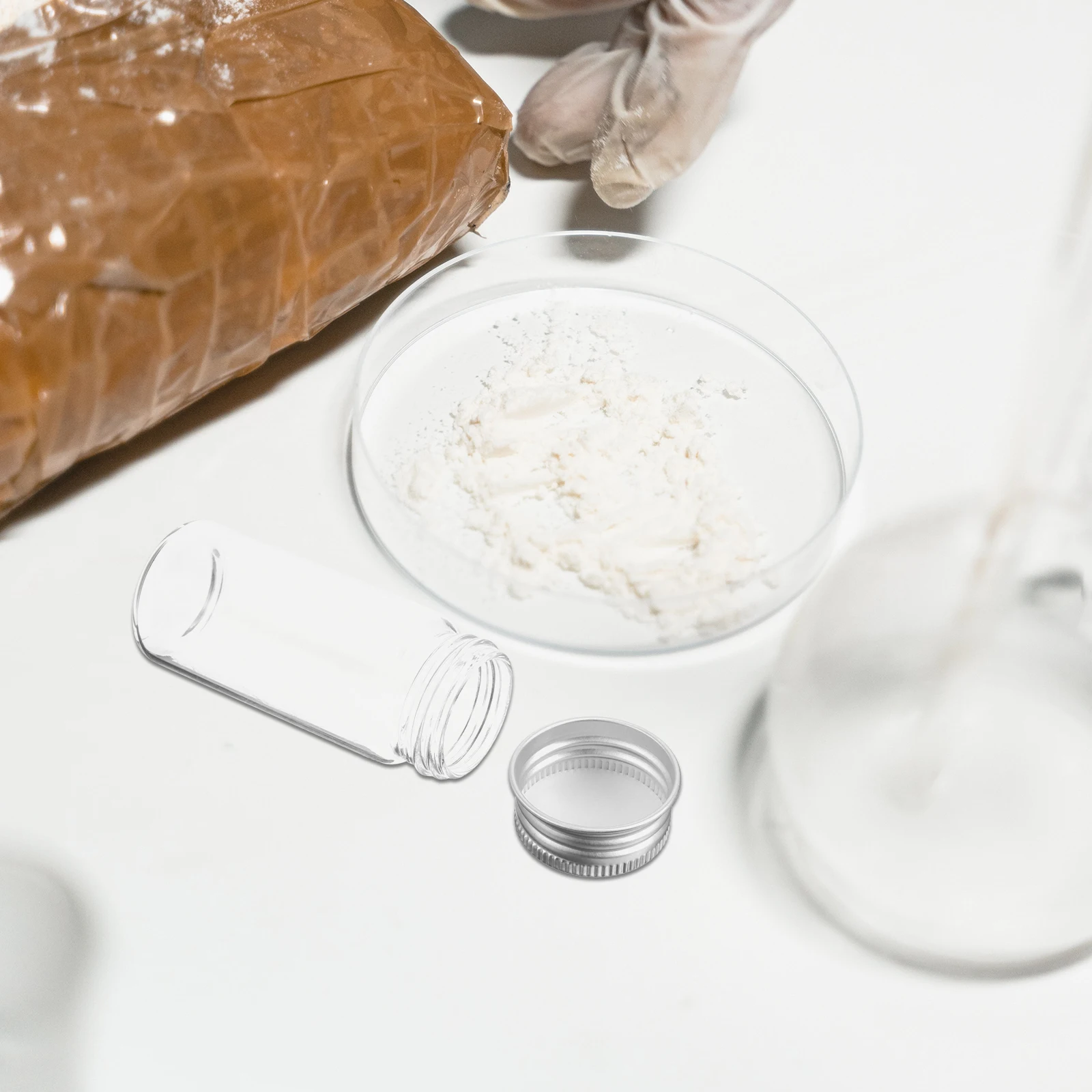 

24Pcs Clear Glass Test Tubes Vials Sealed Lids High Clarity 30ml Leakproof Test Tubes with Caps Glass Vials Scientific Tube