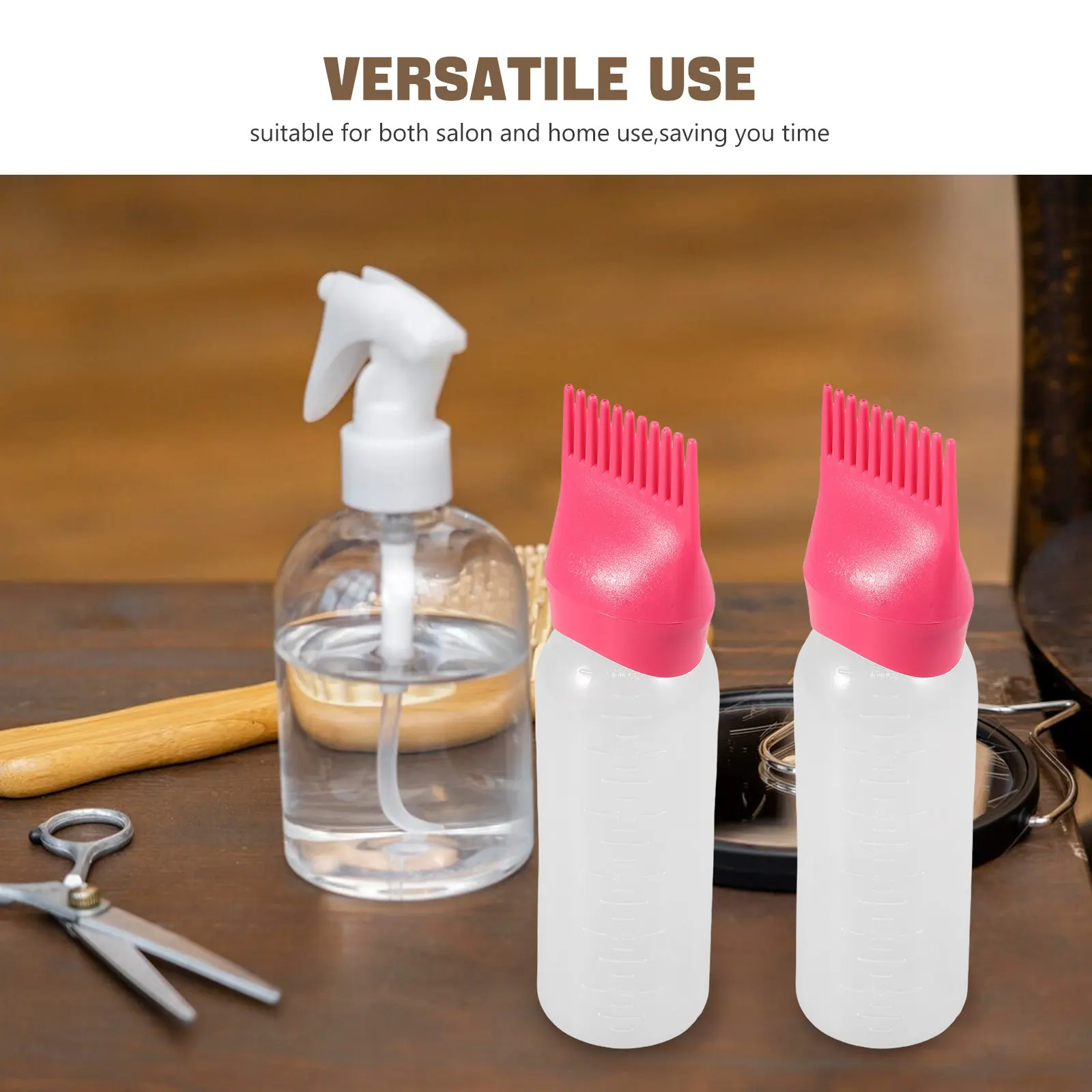 3Pcs Hair Color Applicator Bottle with Root Comb for Easy At-Home Dyeing Oil Application Scalp Coverage Uniform Coverage Hair