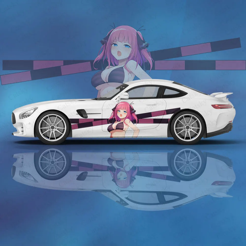 NakanoNino Anime Girl Itasha Car Wrap Protect Stickers Car Decal Creative Sticker Car Appearance Modification Decorative Sticker