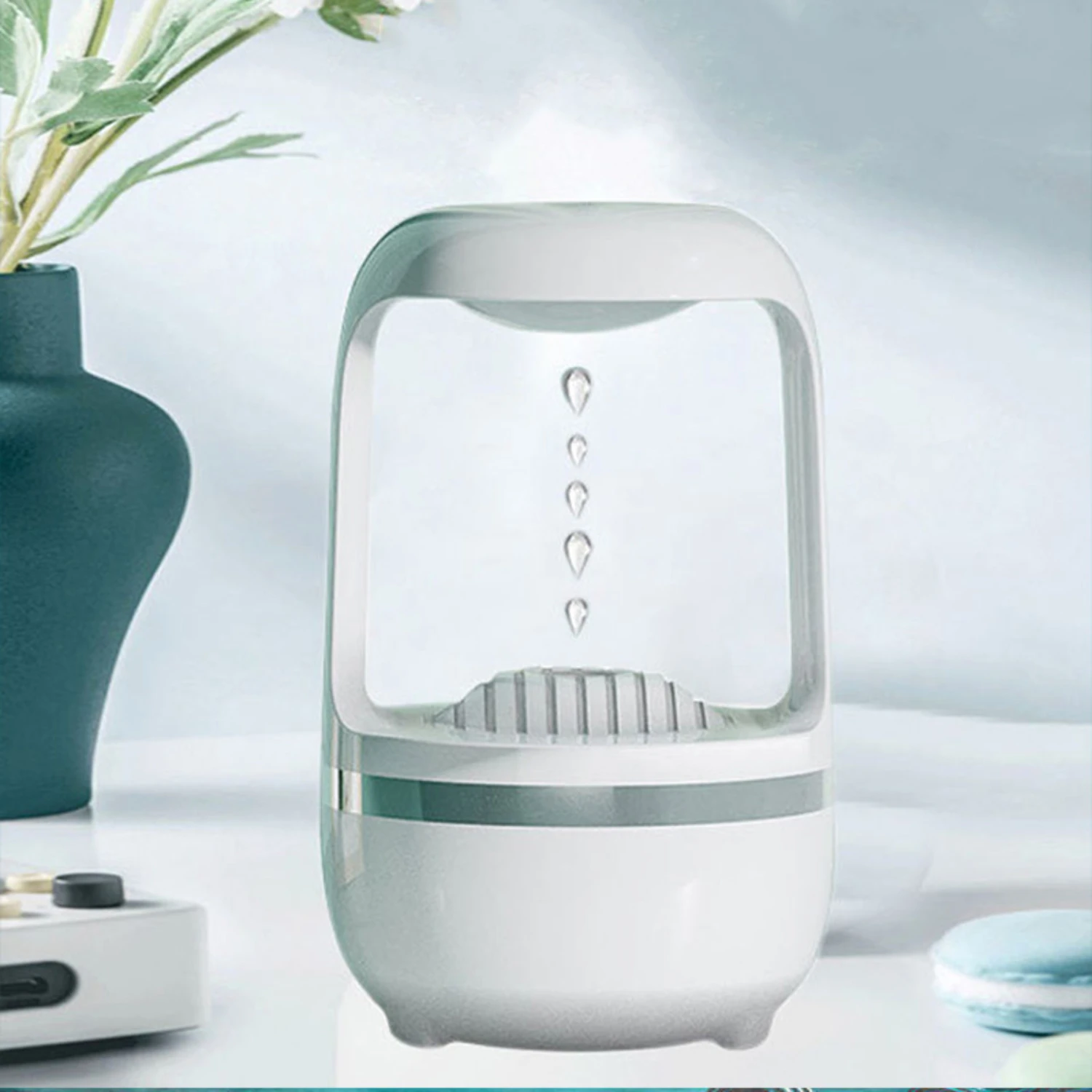 Water Droplet Air Humidifier | Anti-Gravity Ultrasonic Cool Mist Maker | Bedroom Office Air Purification Spray Humidifier