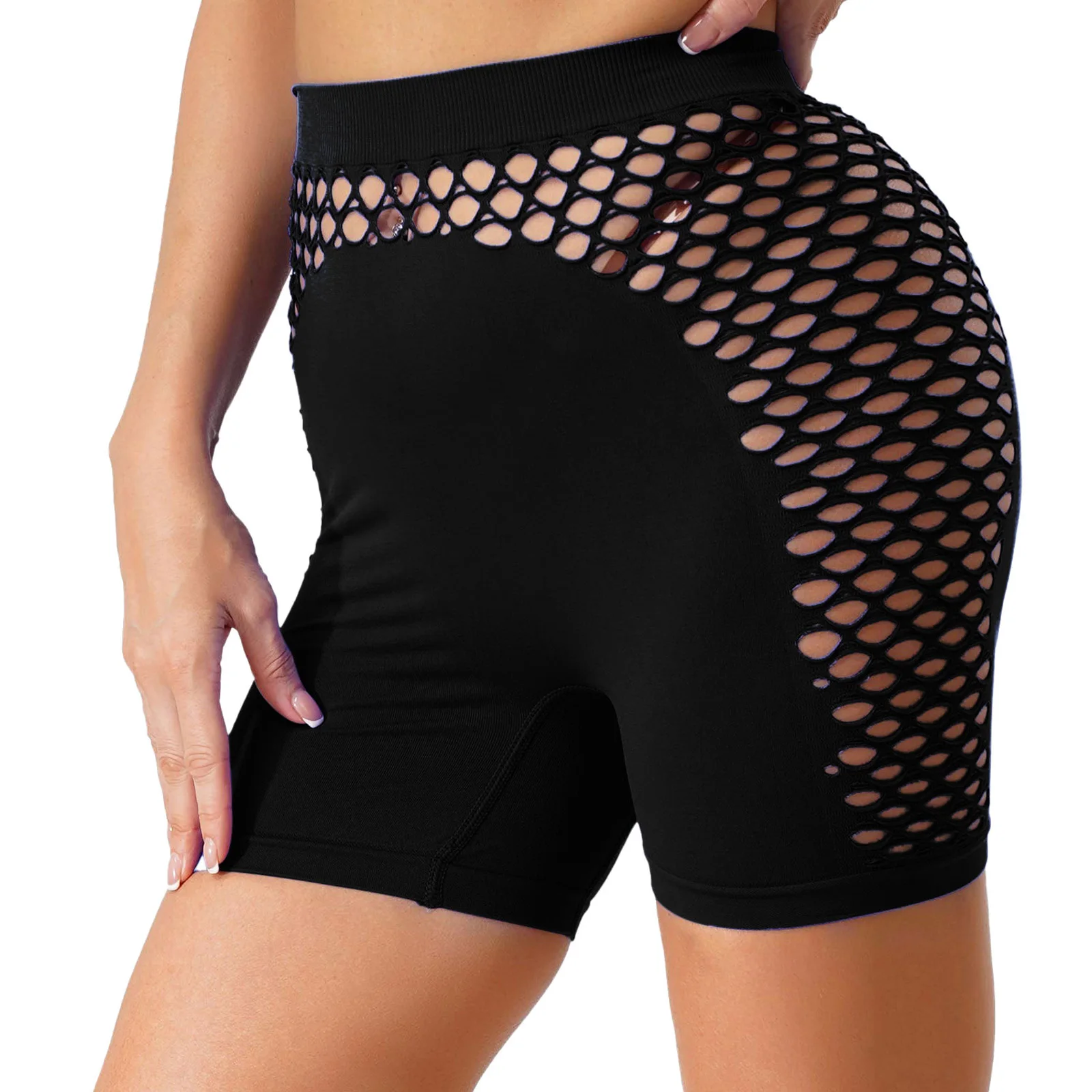 

Женские шорты для йоги с высокой талией и эластичным поясом, спортивные леггинсы, колготки для тренировок в тренажерном зале, фитнеса, бега, велоспорта, спорта