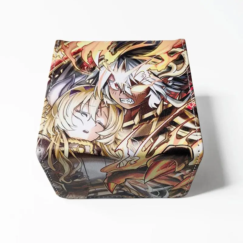 Yu-Gi-Oh! Dogmatika Ecclesia, the Virtuous DIY Large Capacity Leather Card Box Thickened Anime Game Collection Card Storage Box