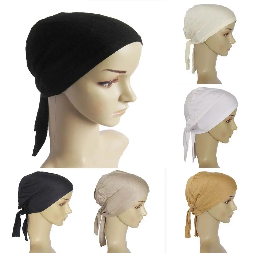 

Chic Breathable Underscarf Hair Accessories Beanie Cap Solid Islamic Hijab Muslim Cap Women's Hijabs Inner Hijab Caps