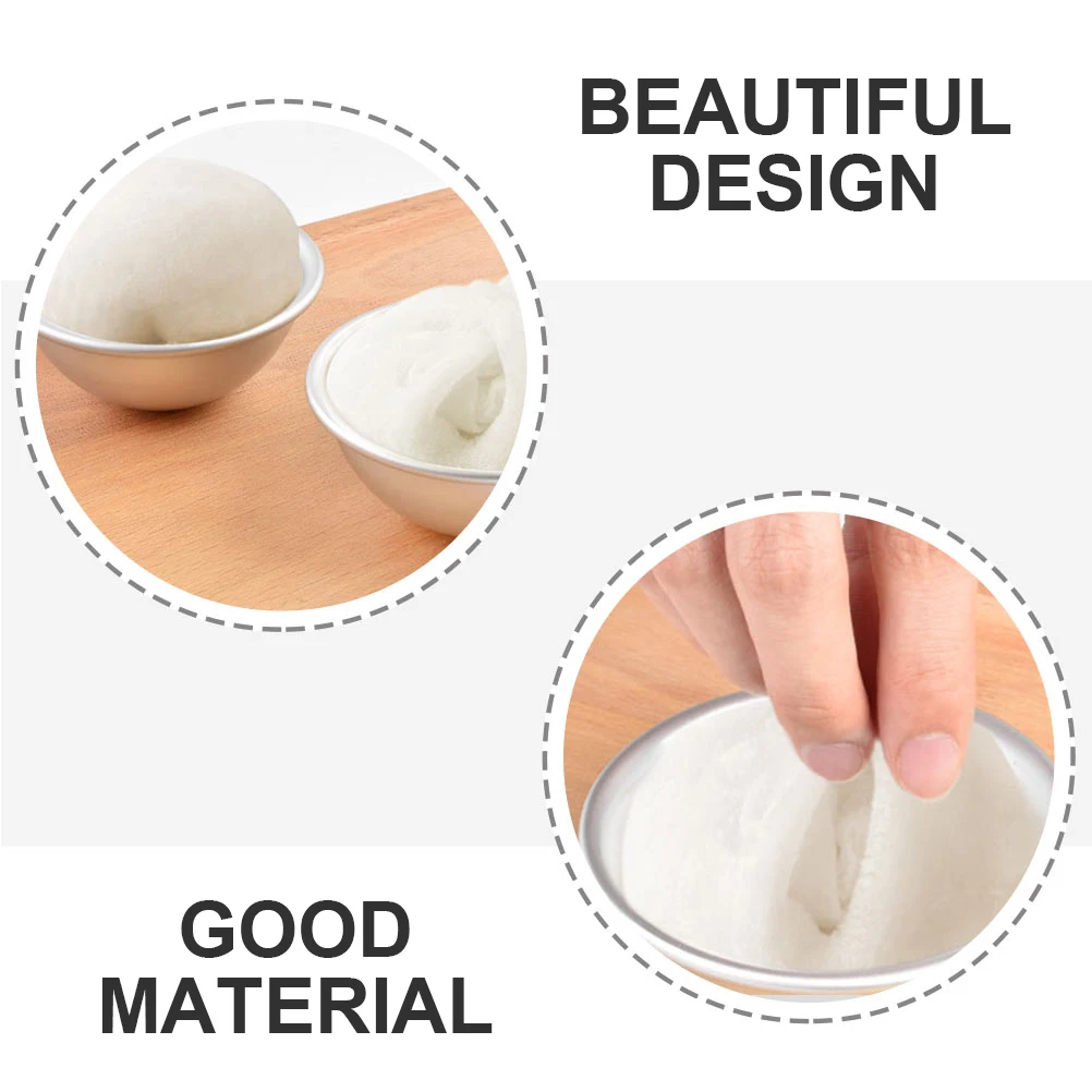 

1Set Snow Mei Niang Mold Stainless Steel Dessert Jelly Baking Mold Paper Cups Nonstick Pudding Hemispherical Baking Tool