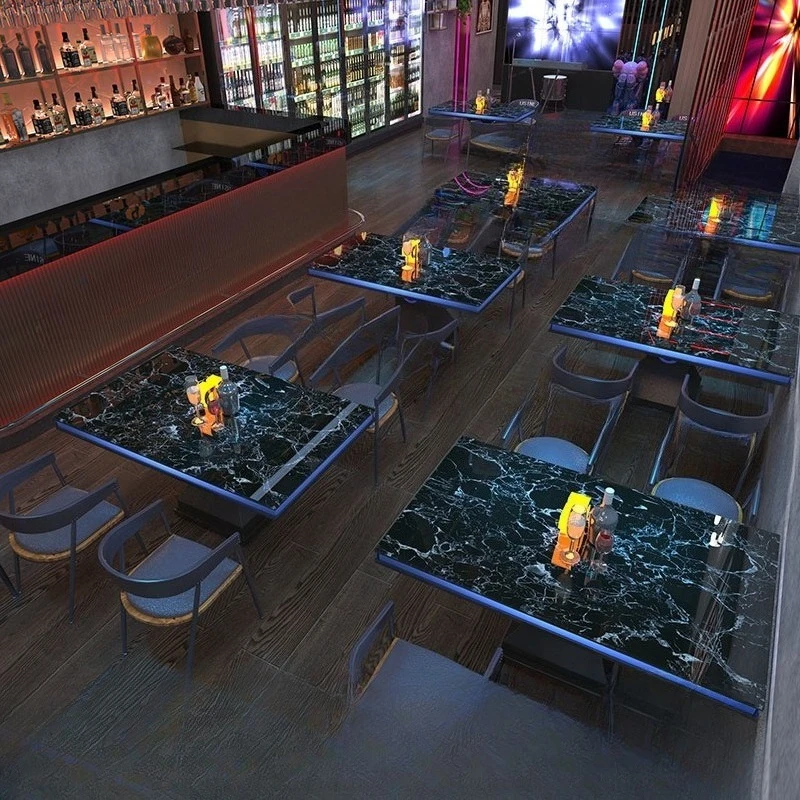 Luminous coffee table glass karaoke hall several card seats restaurant box table luminous coffee table
